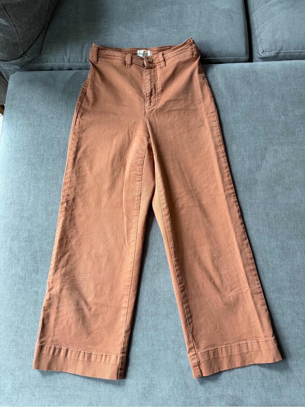 Marine Layer Bridget Crop Wide Leg Pants Rust 4